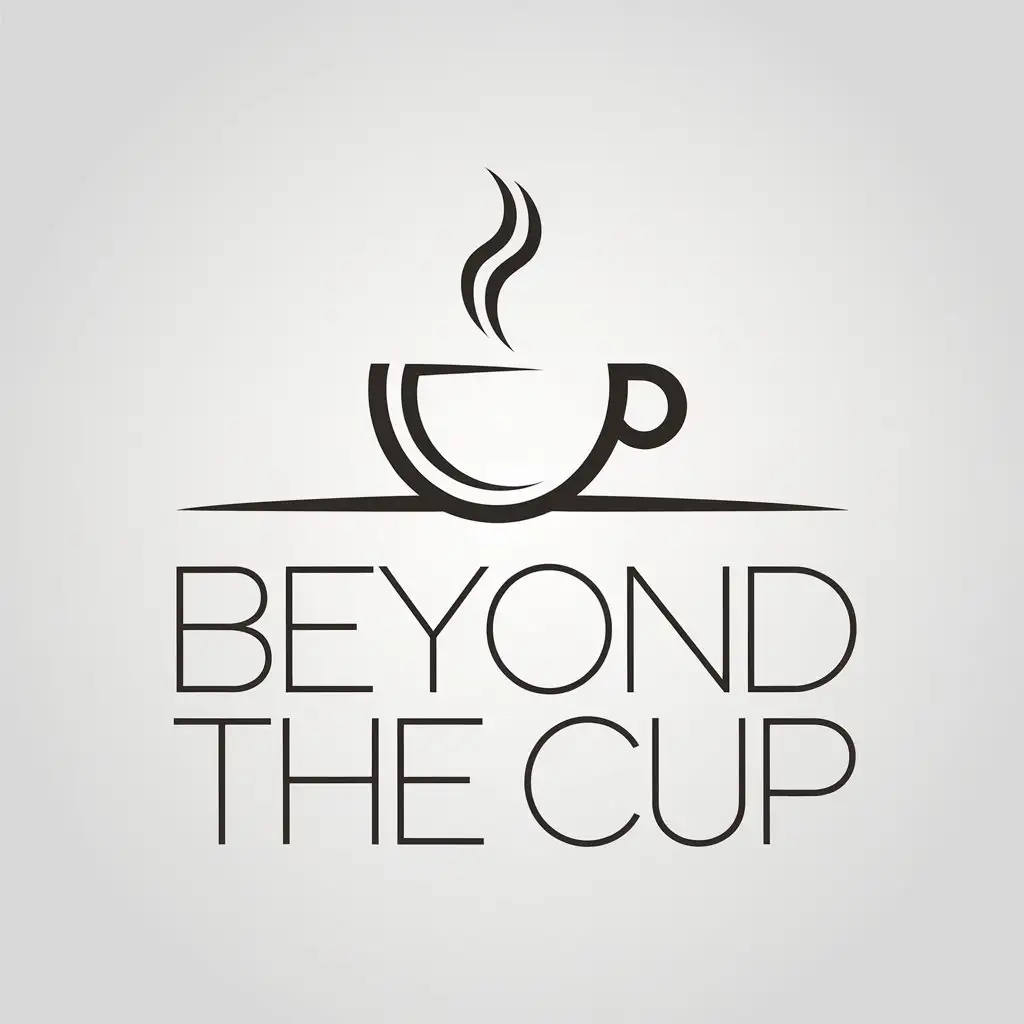 LOGO Design for Beyond the Cup Minimalistic Espresso Symbol with Clear Background