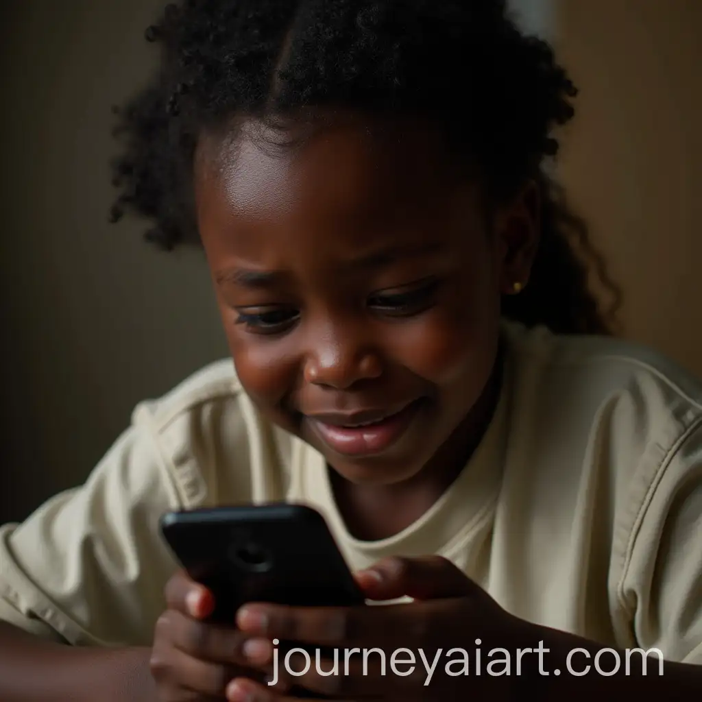 Nigerian-Girl-with-Tears-Looking-at-Phone-Text