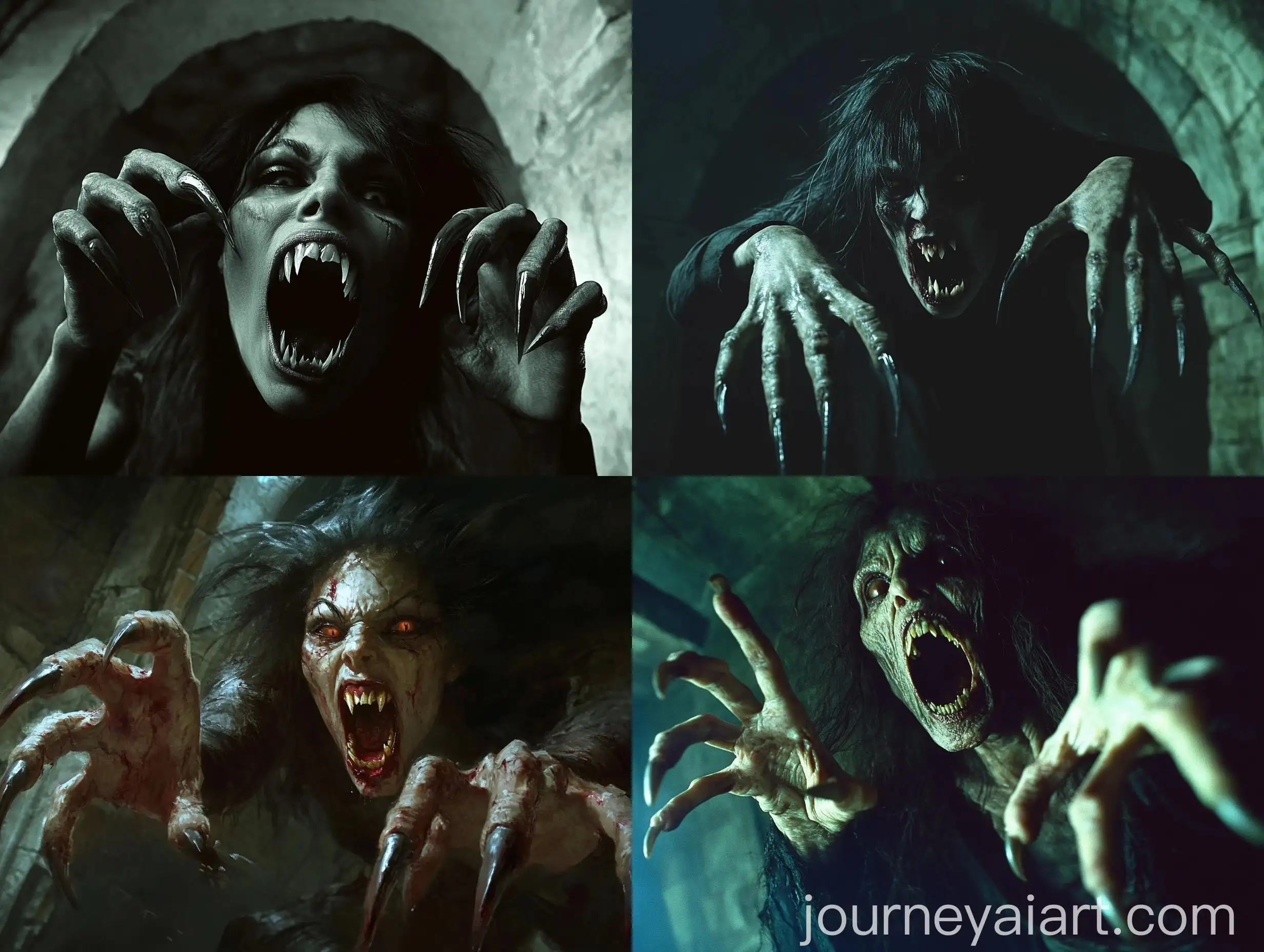 Sinister-Vampire-Woman-Attack-in-Dark-Crypt