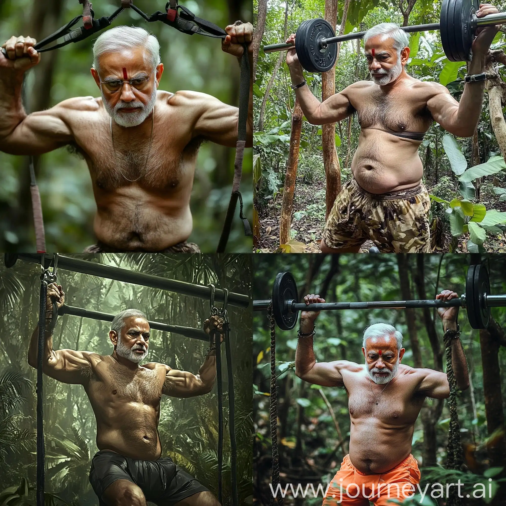 Narendra-Modi-Exercising-in-Jungle-Gym-Workout-Scene