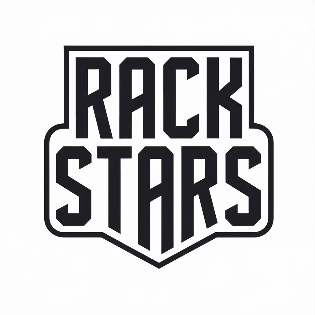 LOGO Design for Rack Stars TypographyBased Inspirational TShirt Logo