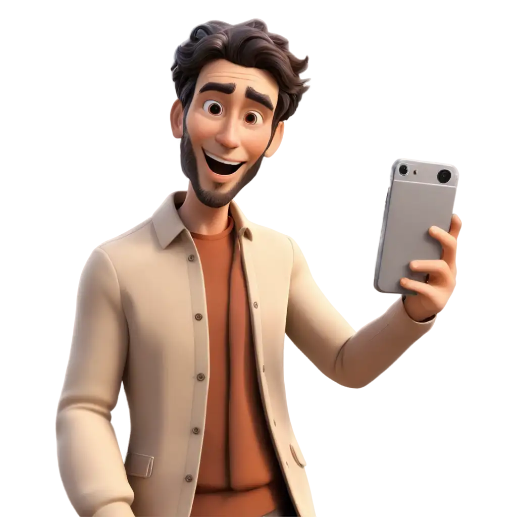 Animated-PNG-of-a-Man-Taking-a-Selfie-HighQuality-Digital-Image-for-Diverse-Uses