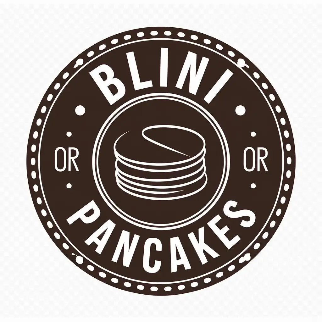 a vector logo design,with the text "Blini or pancakes", main symbol:Thin pancakes,Moderate,be used in Restaurant industry,clear background