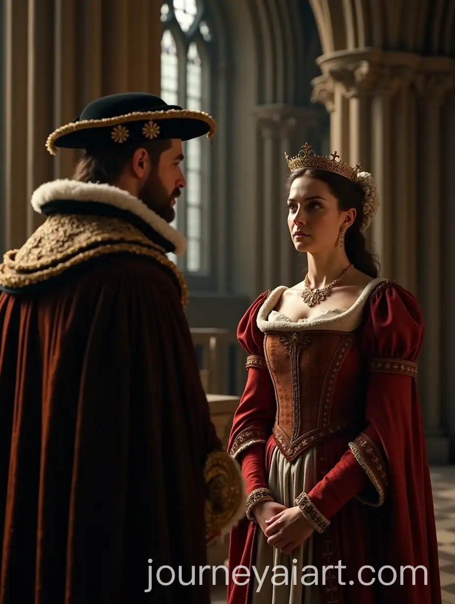 Henry-VIII-and-Anne-Boleyn-in-a-Gothic-Cathedral-Encounter
