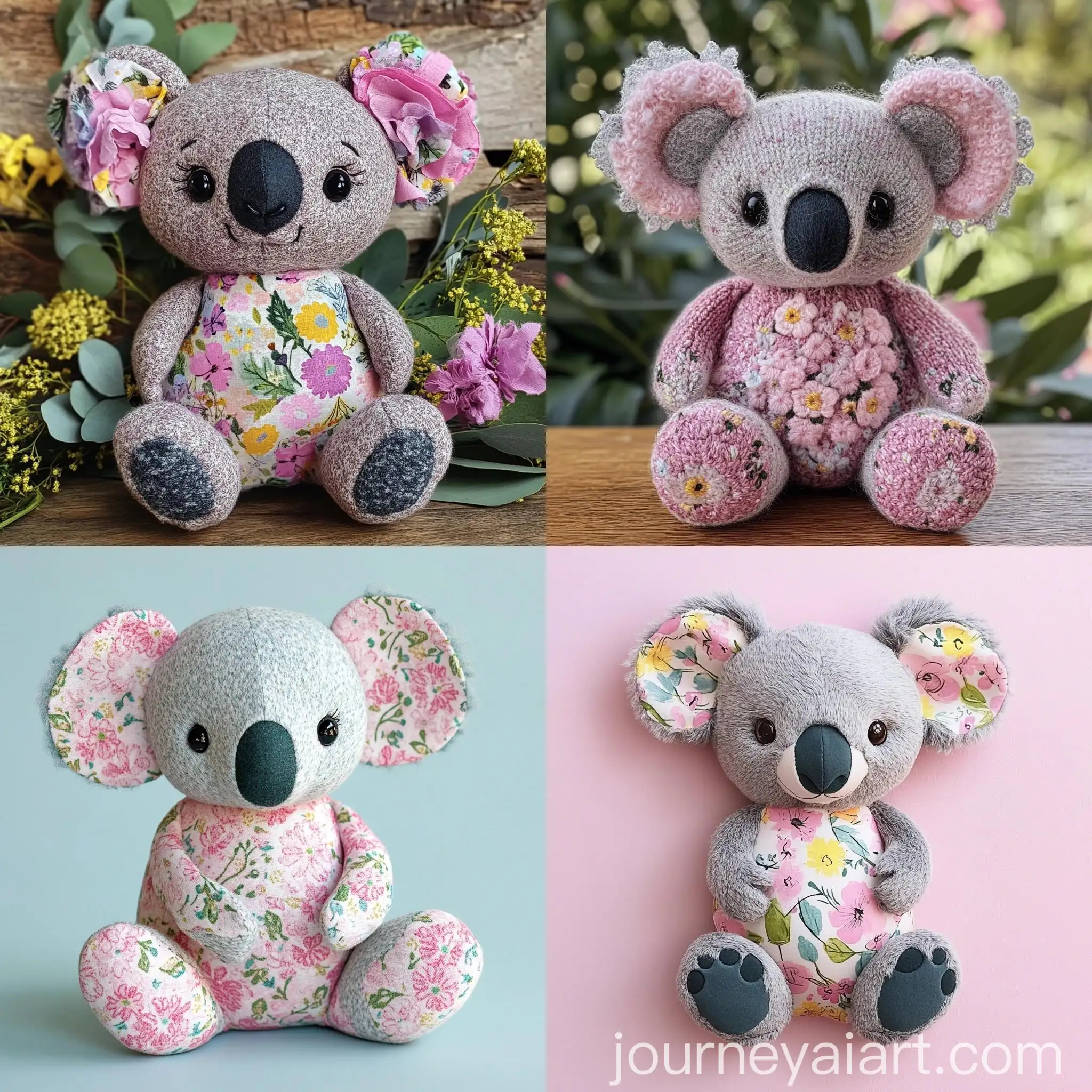 Baby-Girl-Koala-Plush-Toy-with-Pink-Flower-Pattern