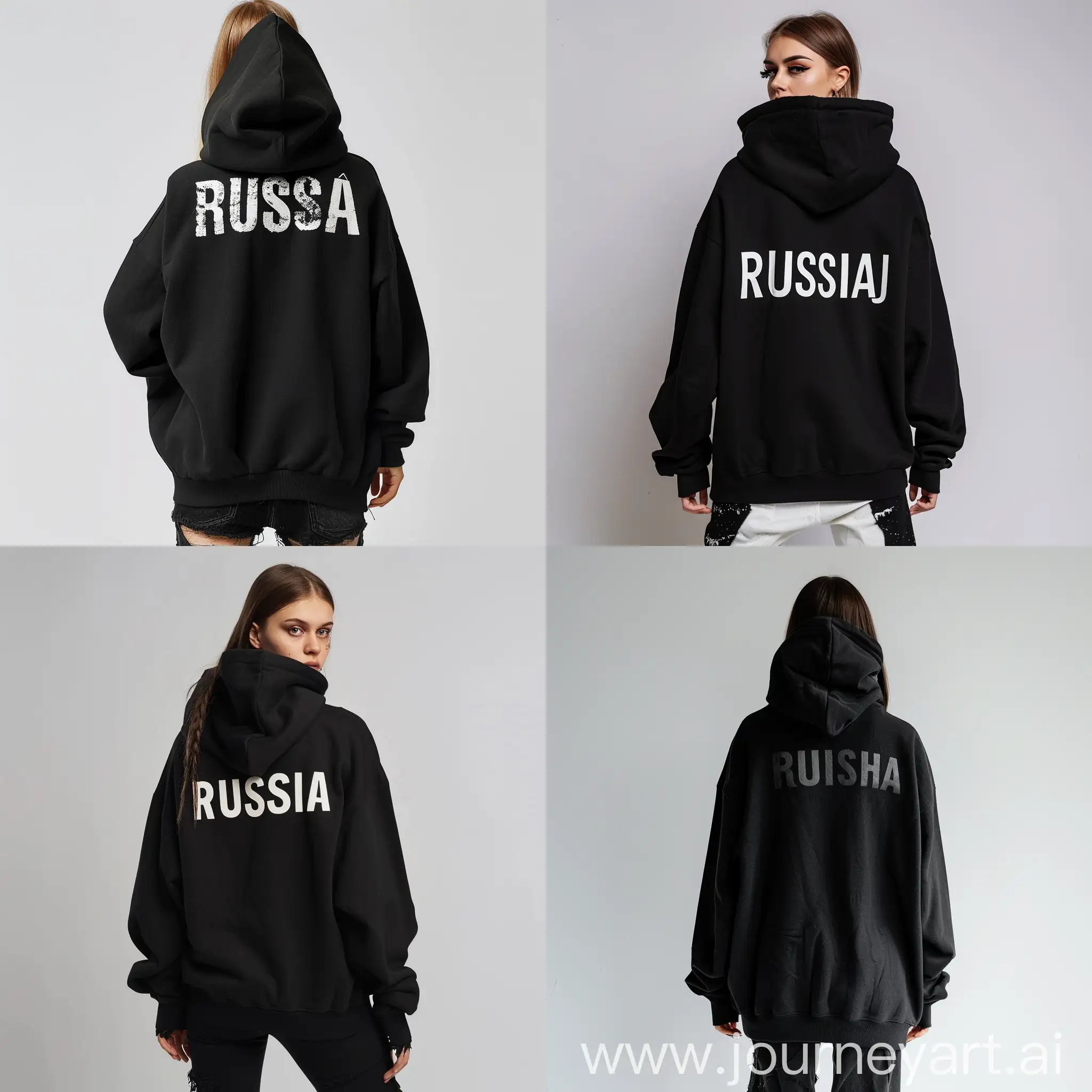 Stylish-Black-Oversized-Hoodie-with-RUSSIA-Design