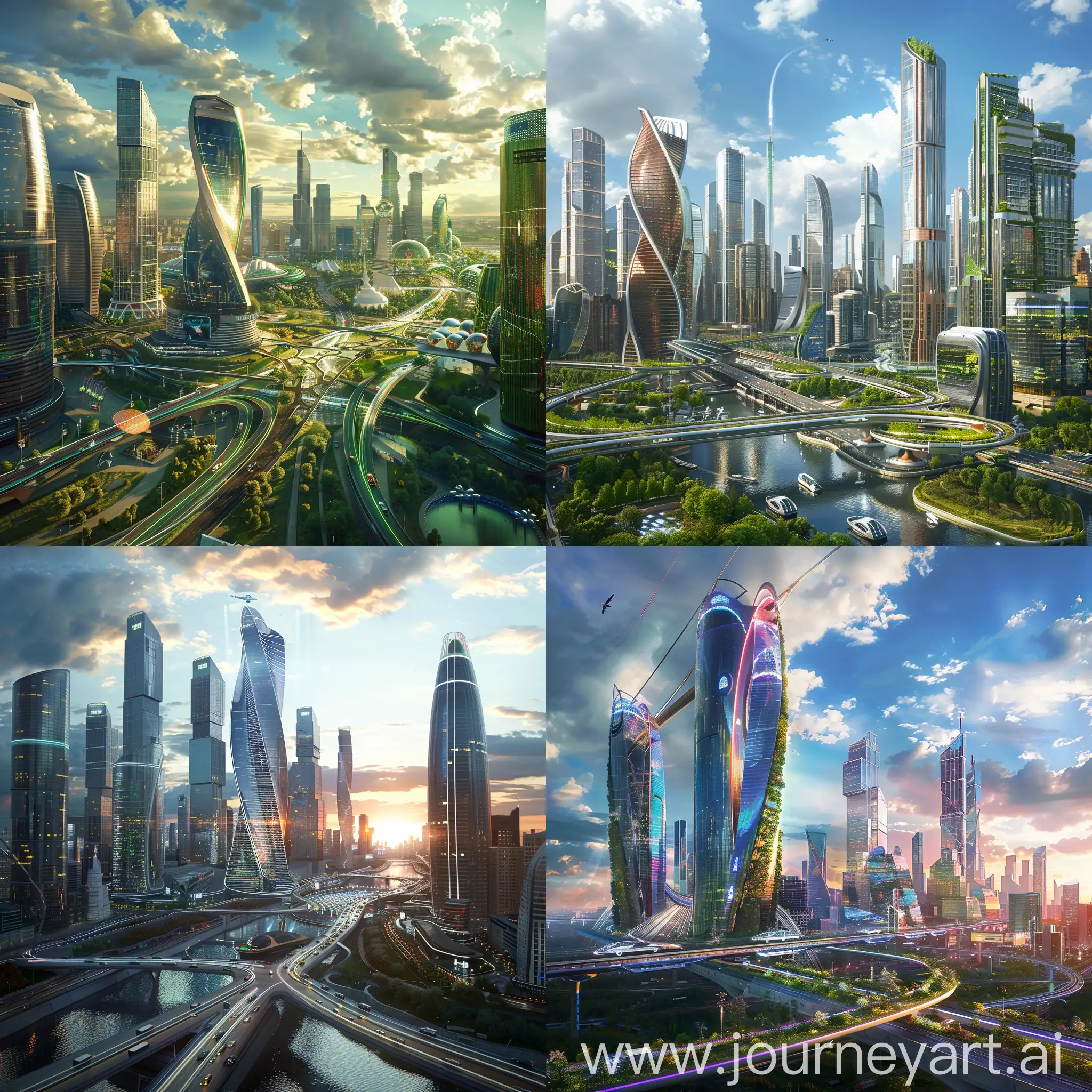 Futuristic-UltraUtopian-Moscow-Cityscape-with-Hovering-Vehicles-and-Holographic-Displays