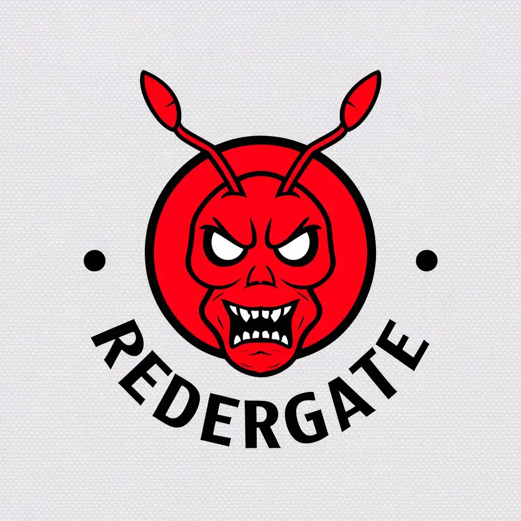 LOGO-Design-For-RedErgate-Red-Ant-Communist-Angry-Front-View-in-Circle