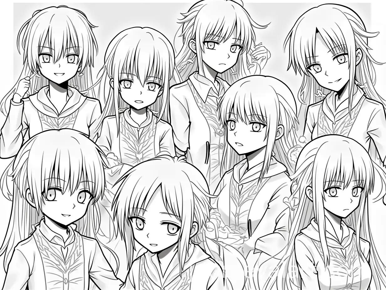 Collage-of-Characters-from-ReZero-Survival-Manual-in-Black-and-White-Anime-Style