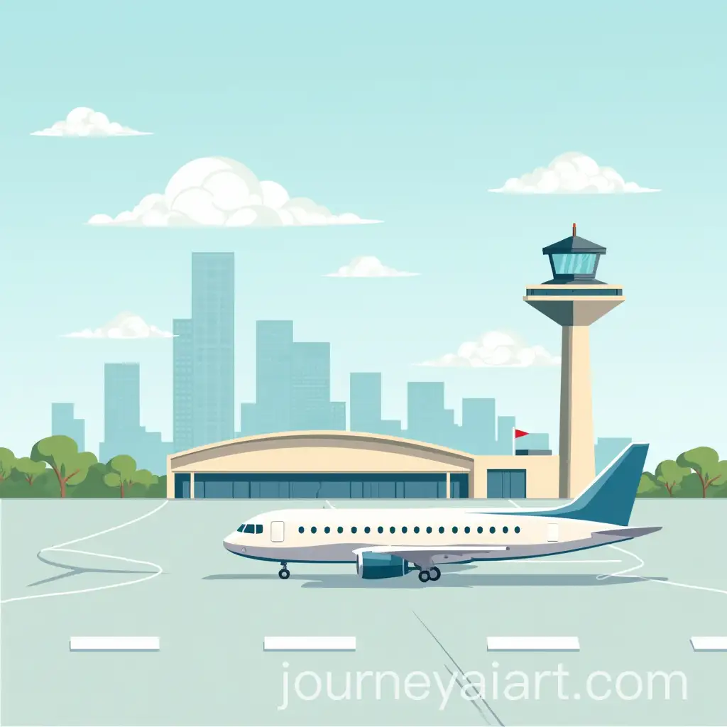 Notion-Style-Illustration-of-Airport-and-Airplane