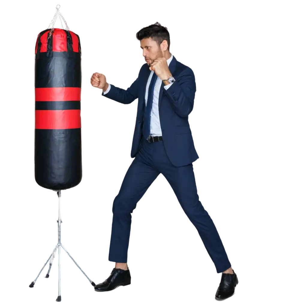 Businessman-in-Suit-Punching-Boxing-Bag-PNG-Image-Perfect-for-HighResolution-Designs