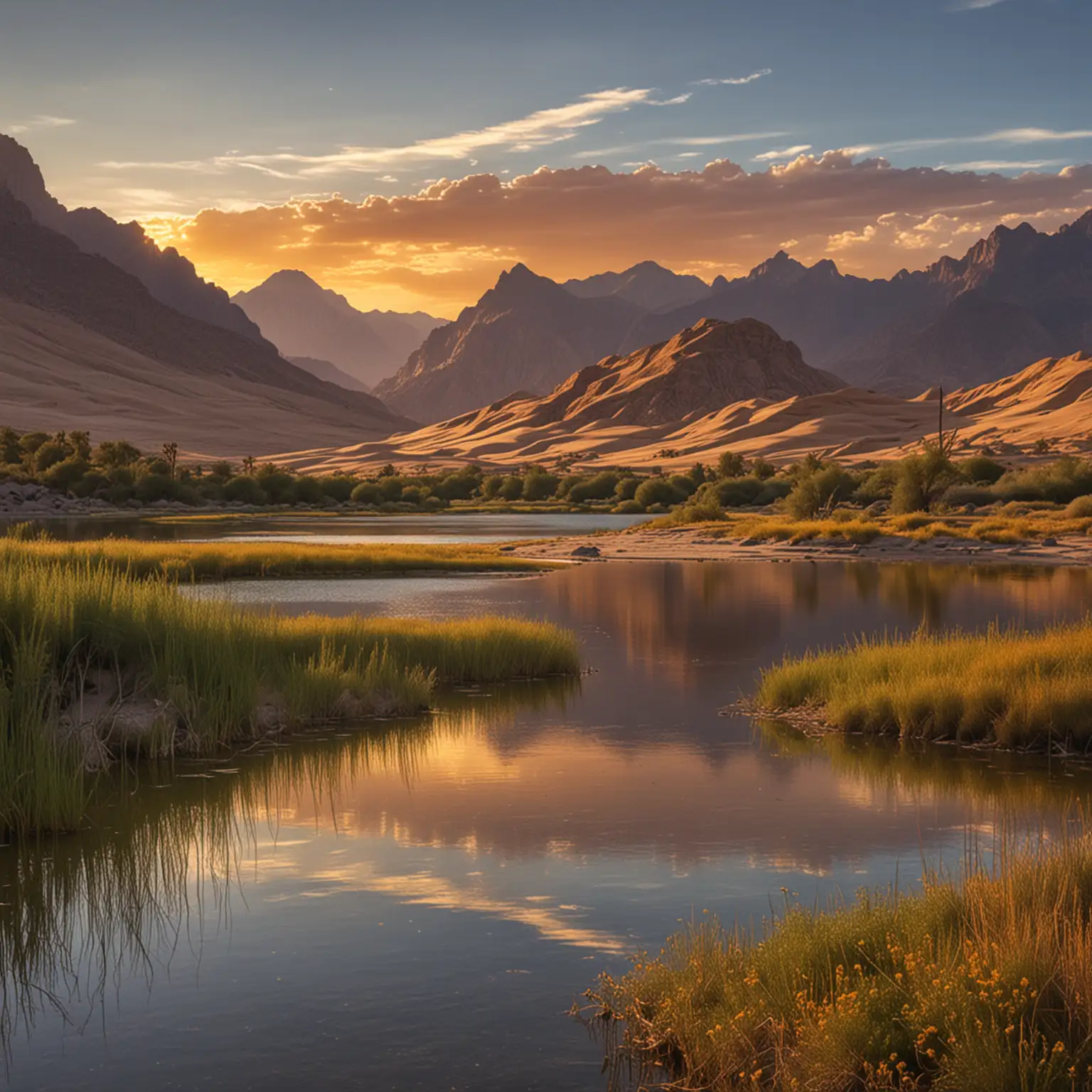 Majestic-Mountains-and-Lush-Forests-at-Sunset