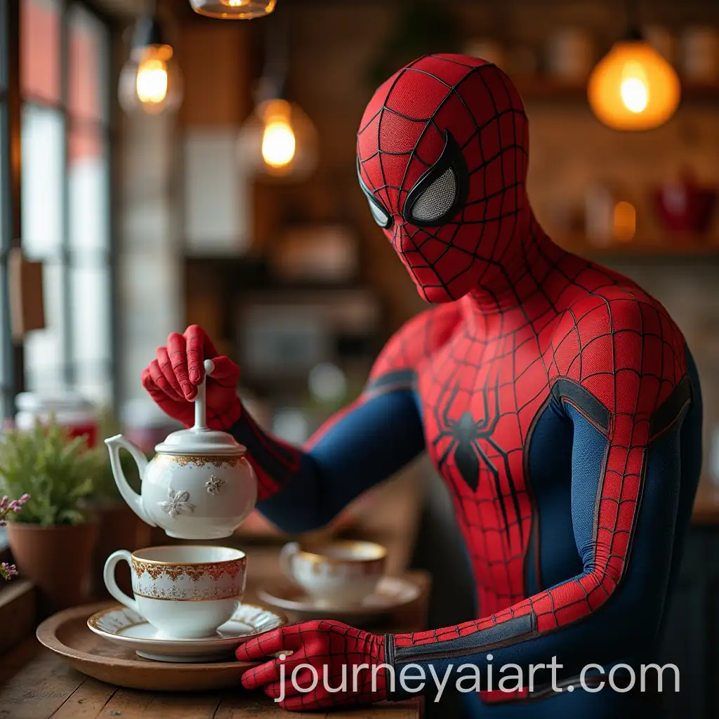 SpiderMan-Making-Tea-in-Indian-Local-Tea-Shop