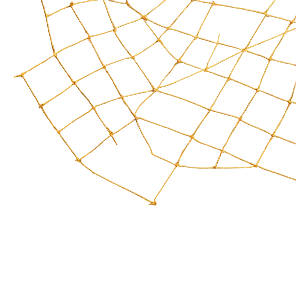 Stunning-PNG-Image-of-a-Net-with-Golden-Outlines-for-Enhanced-Visual-Appeal