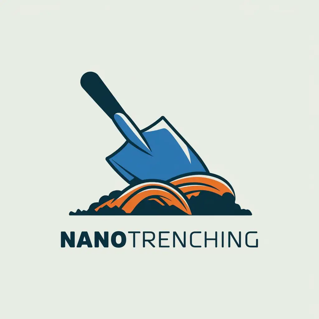 LOGO Design for Nanotrenching Modern Futuristic Style with Text and Icon for Fiber Optic Cable Process