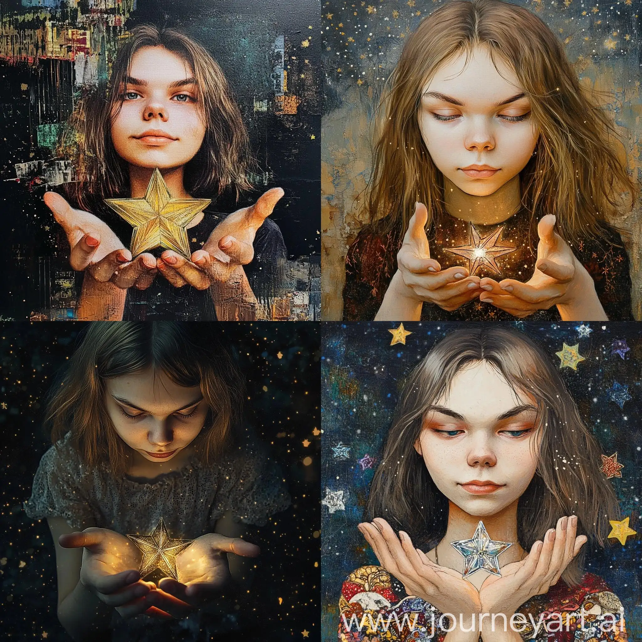 Woman-Holding-Star-in-Hands