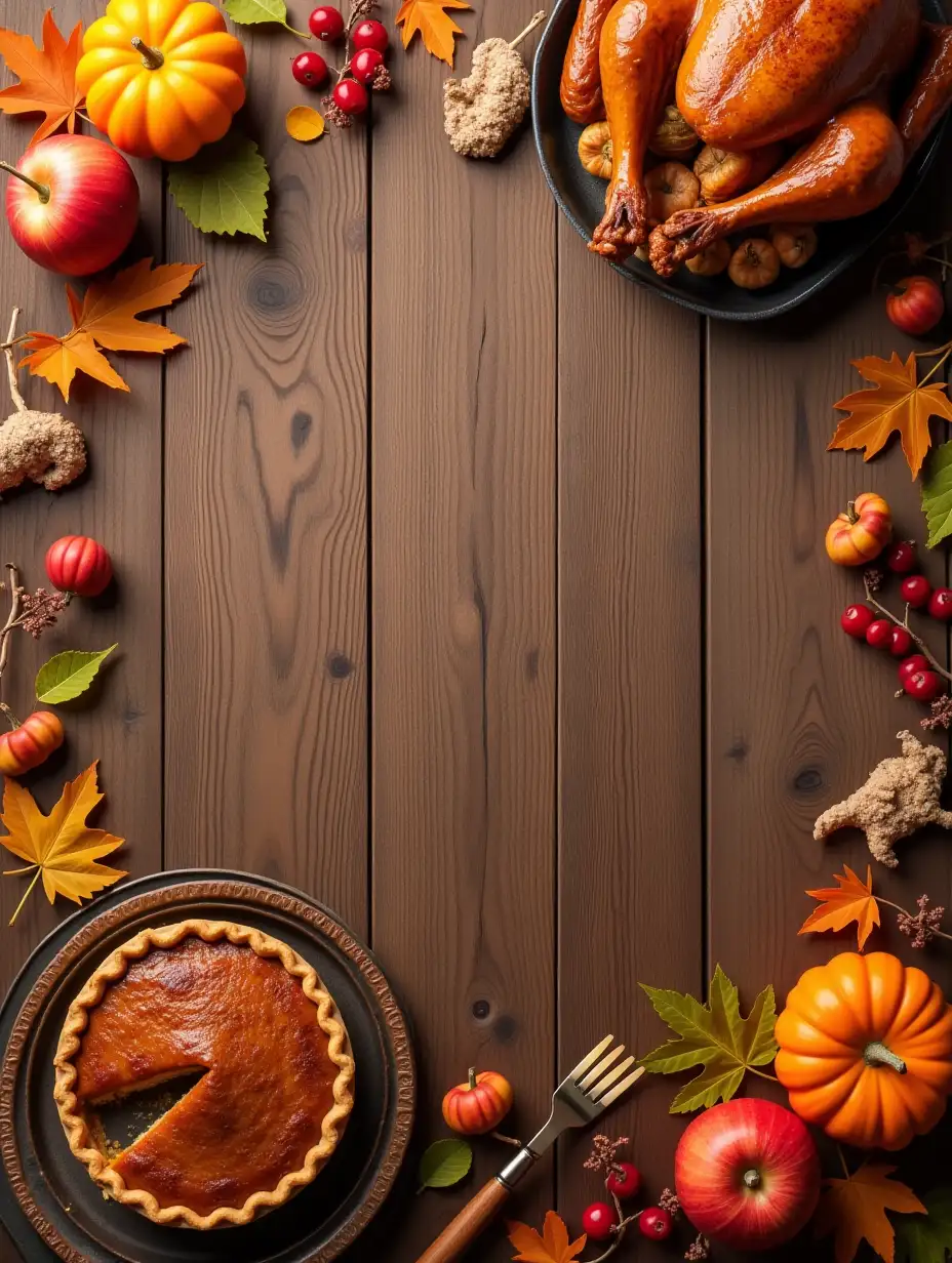 Thanksgiving-Feast-with-Roasted-Turkey-Pumpkin-Pie-and-Autumn-Decor