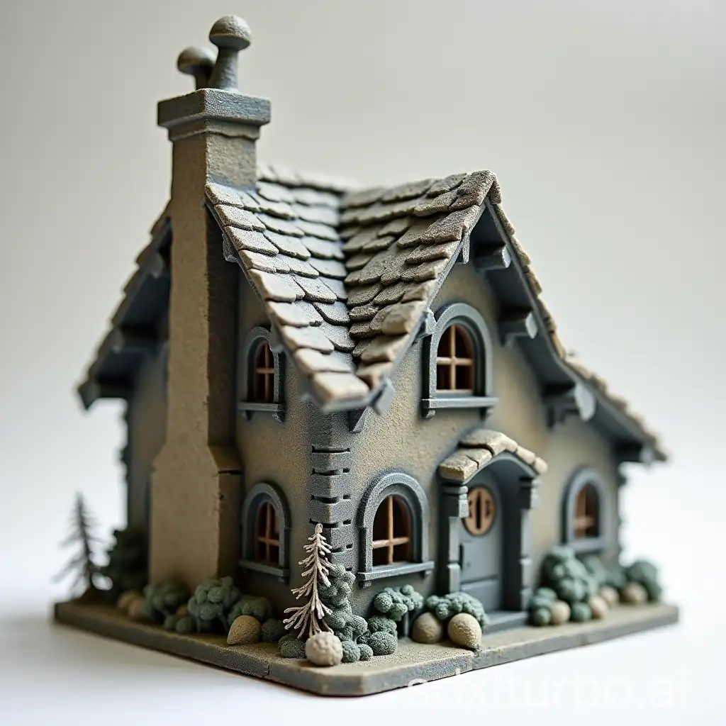 3D printing forest cottage roof chimney