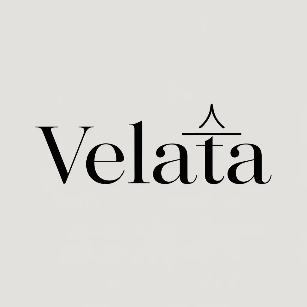 a logo design,with the text "VELATA", main symbol:Christmas tree one line,Moderate,clear background