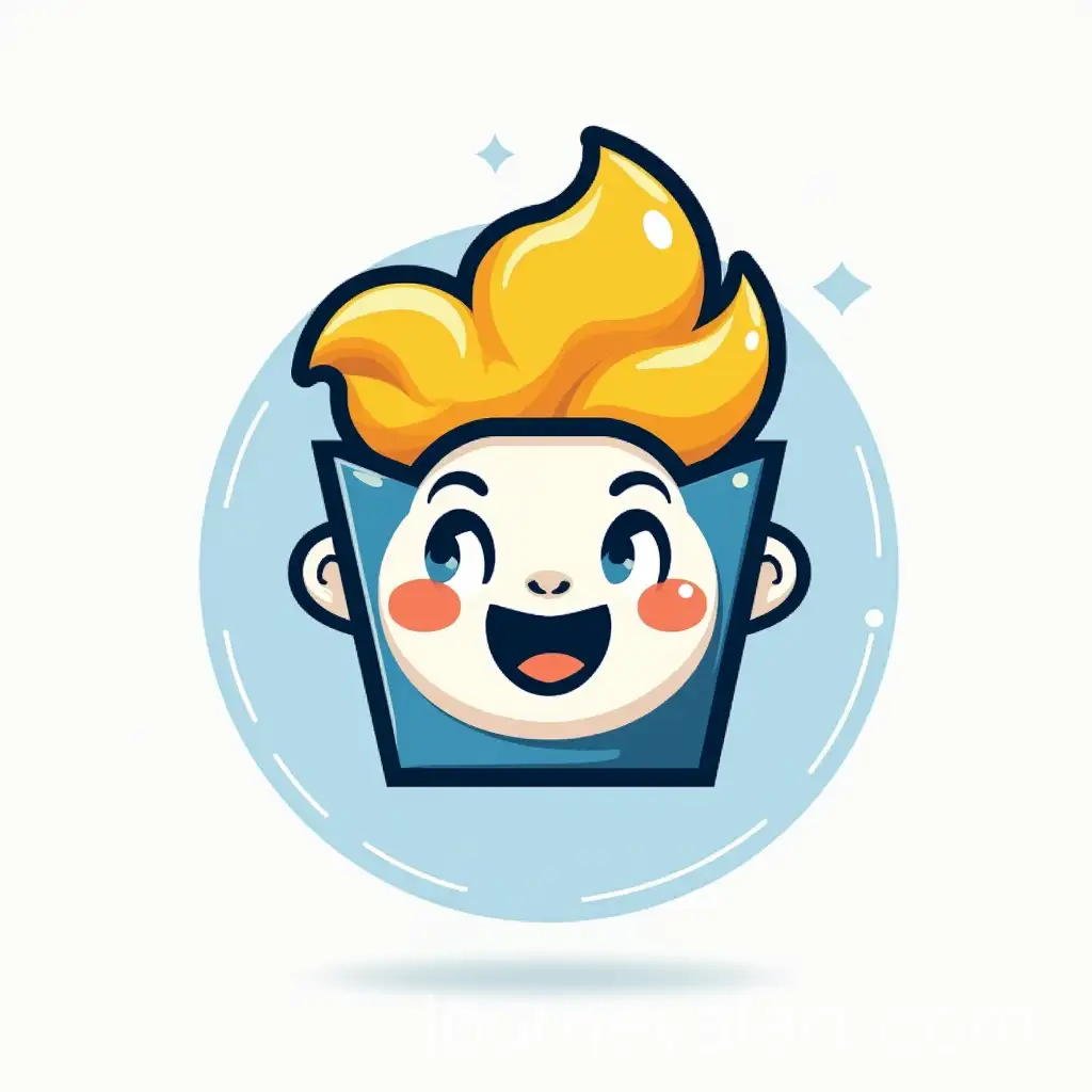 Logo-Design-for-Chip-Selling-Shop-with-Geometric-Pattern-and-Smiling-Chip-Hairstyle