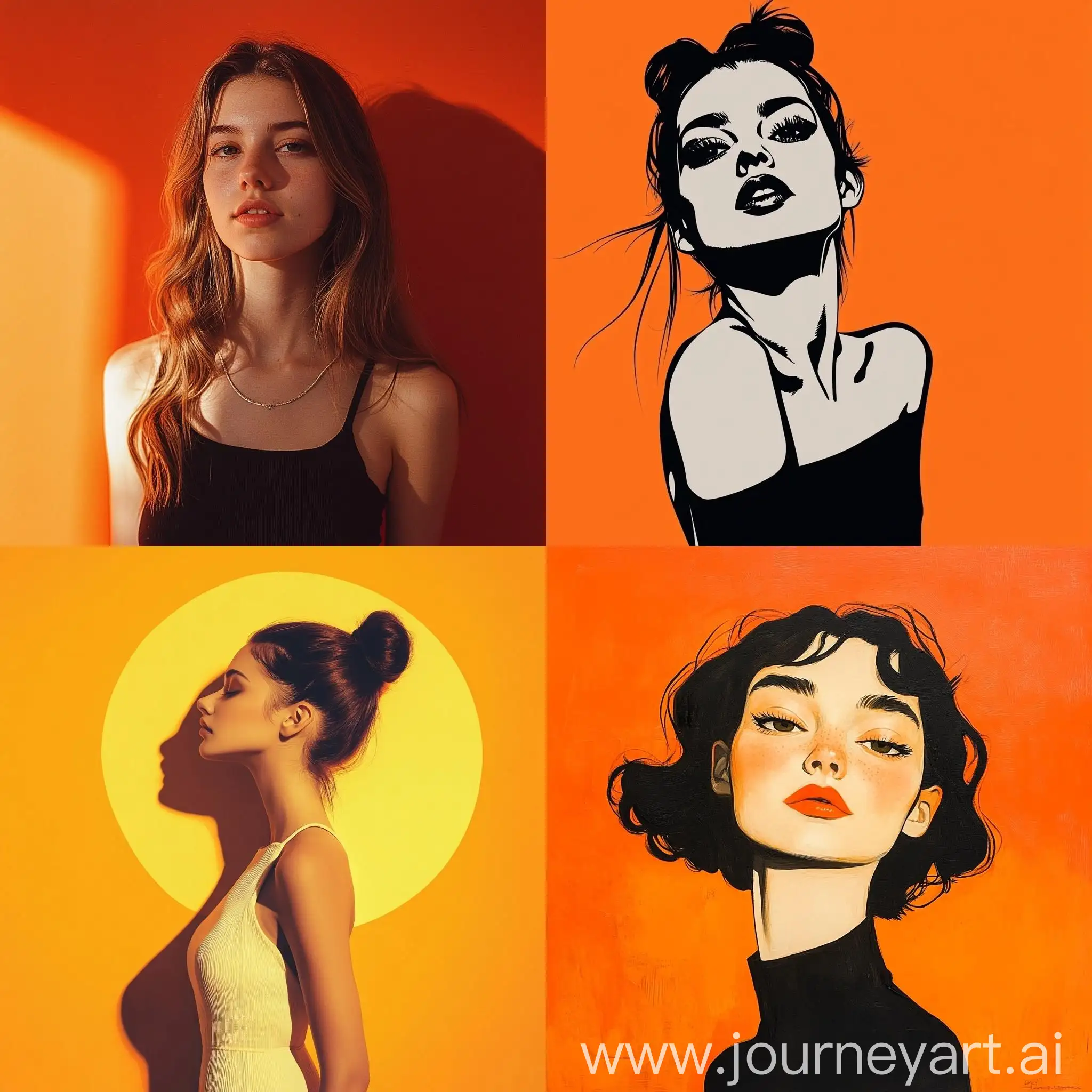 Slim-Girl-on-Vibrant-Orange-Background