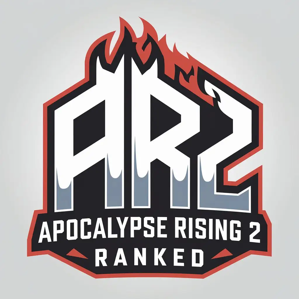 LOGO Design for Apocalypse Rising 2 Ranked Modern Vector with Clear Background and Bold Typography