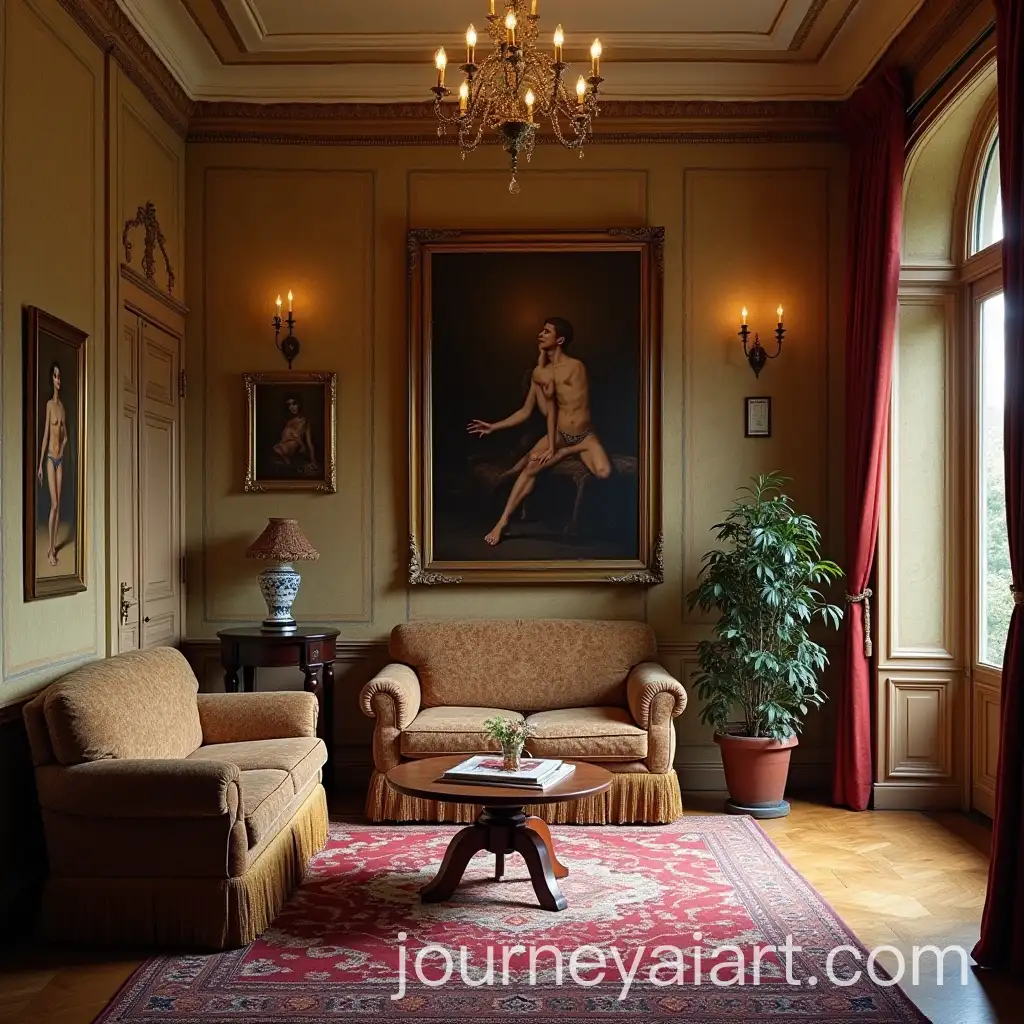 1970s-Mansion-Guest-Hall-with-Classic-Meeting-Area-and-Garden-Access