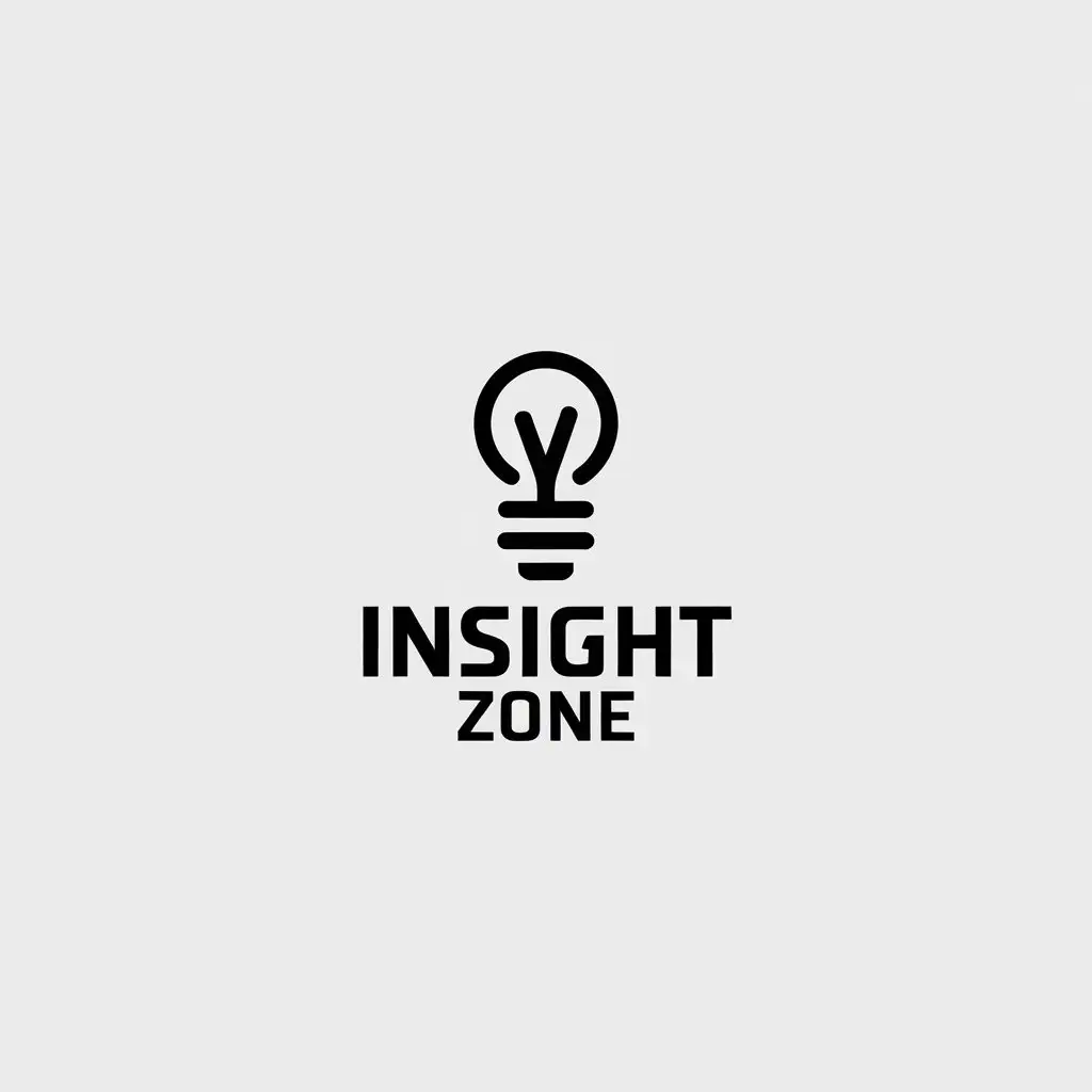 LOGO Design for Insight Zone Minimalistic LetterBased Symbol for Education Industry