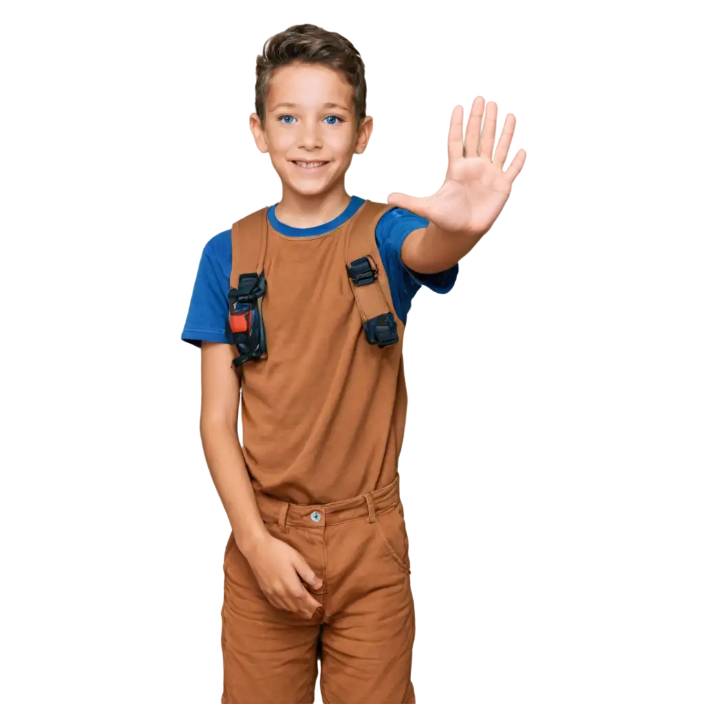 Boy-Waving-Hand-in-Camera-HighQuality-PNG-Image-for-Various-Applications