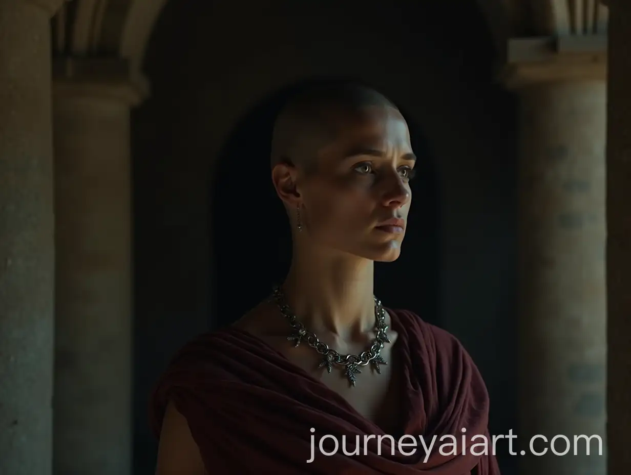 Ancient-Spartan-Woman-in-Traditional-Greek-Clothing-with-Dramatic-Lighting