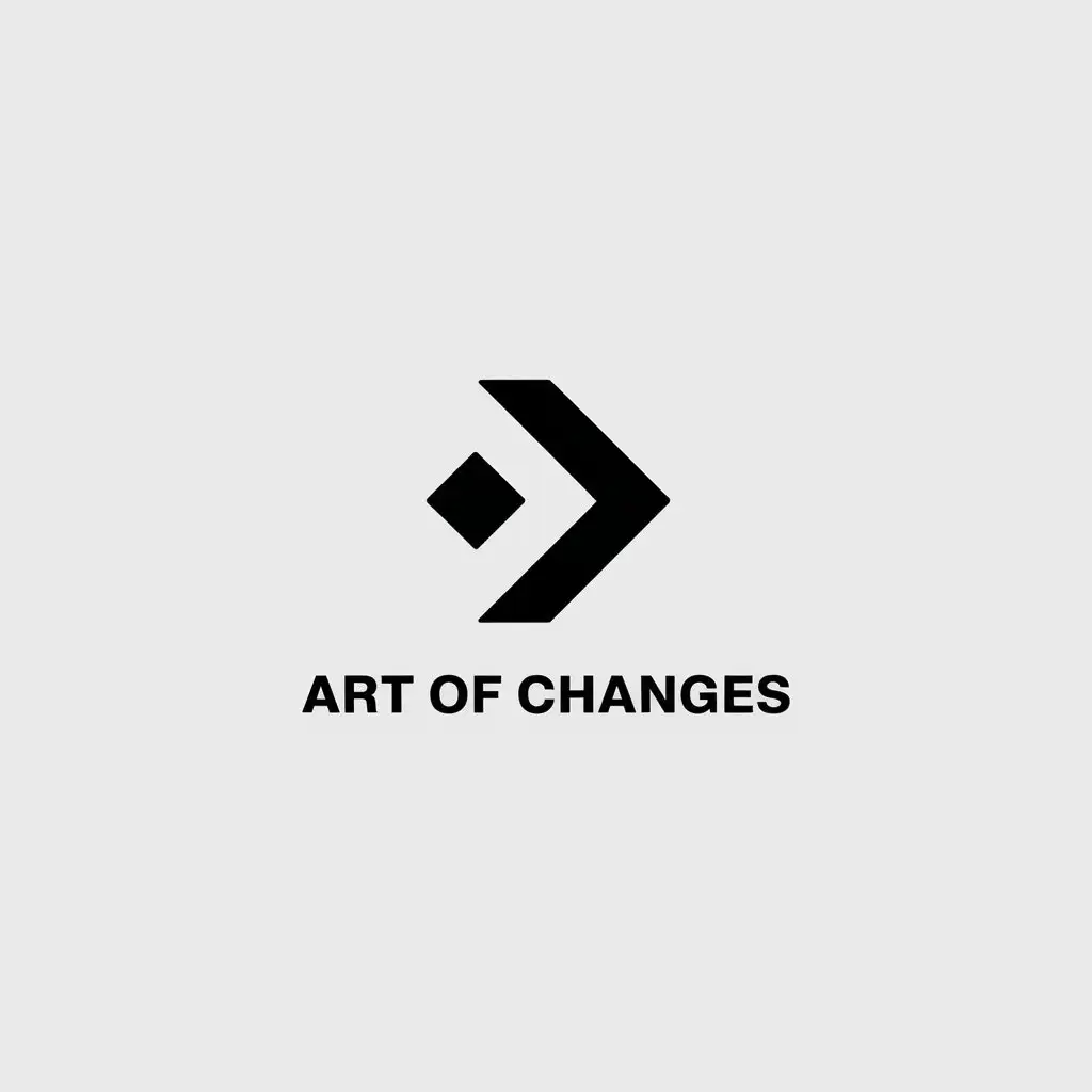 LOGO Design for Art of Changes Minimalistic Arrow Symbol for the Education Industry