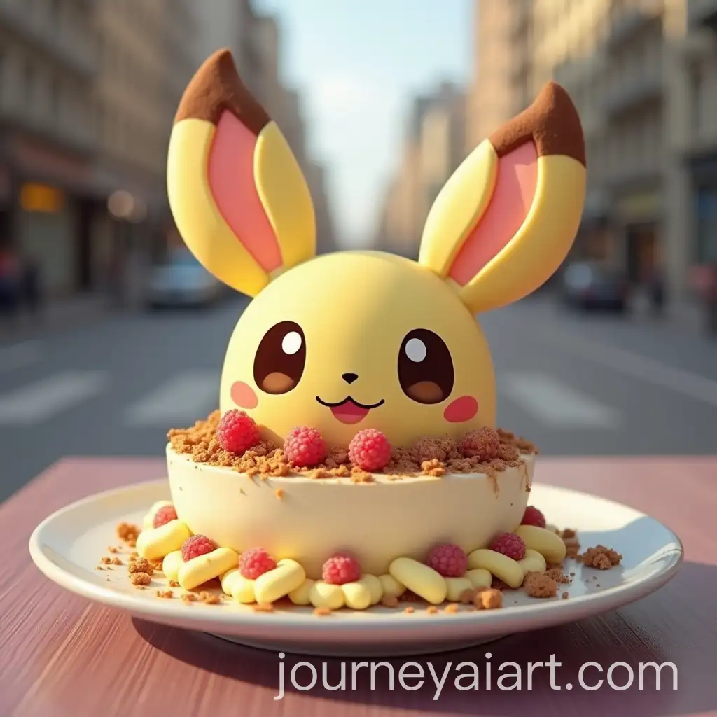 Pachirisu-Inside-a-Tiramisu-on-a-City-Road