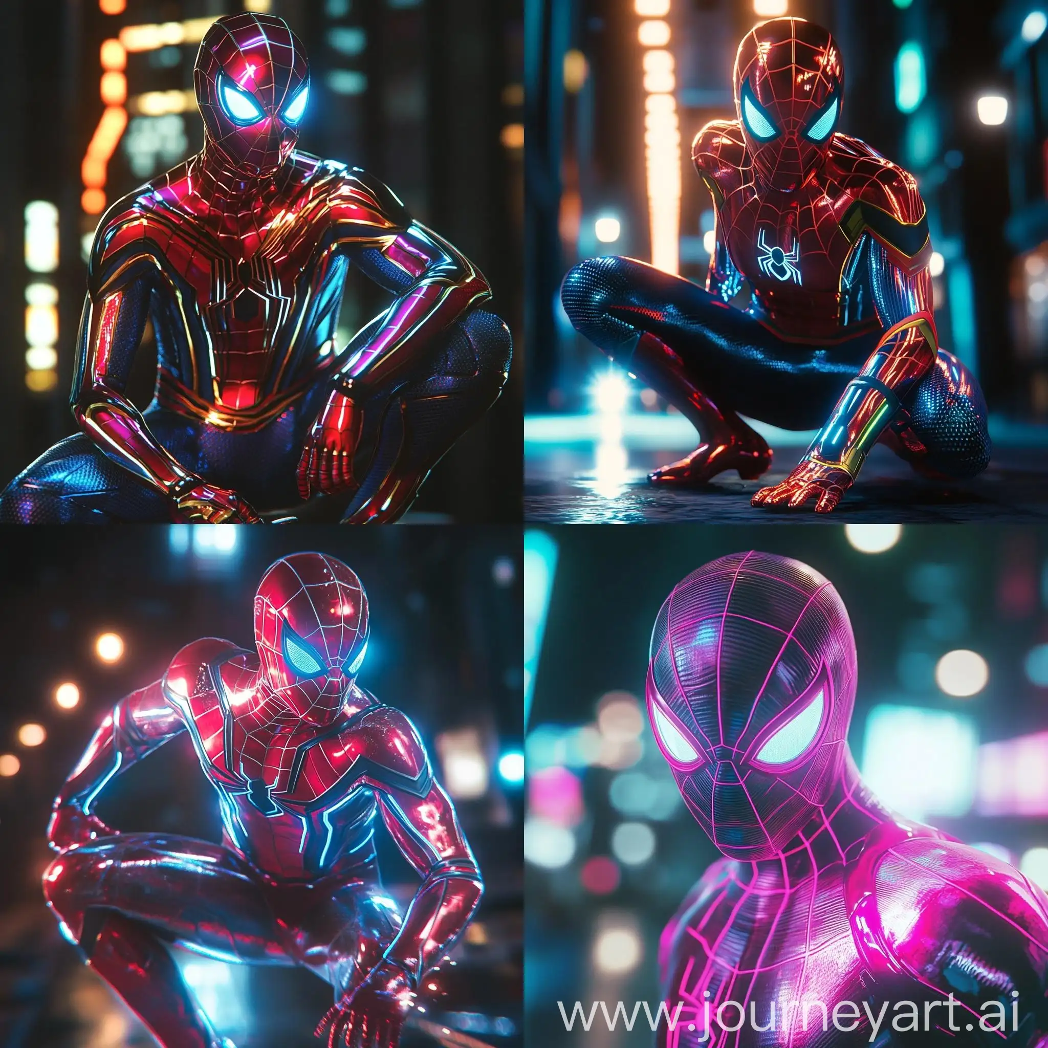 Spider-Man-and-Tron-Inspired-Ray-Tracing-Artwork