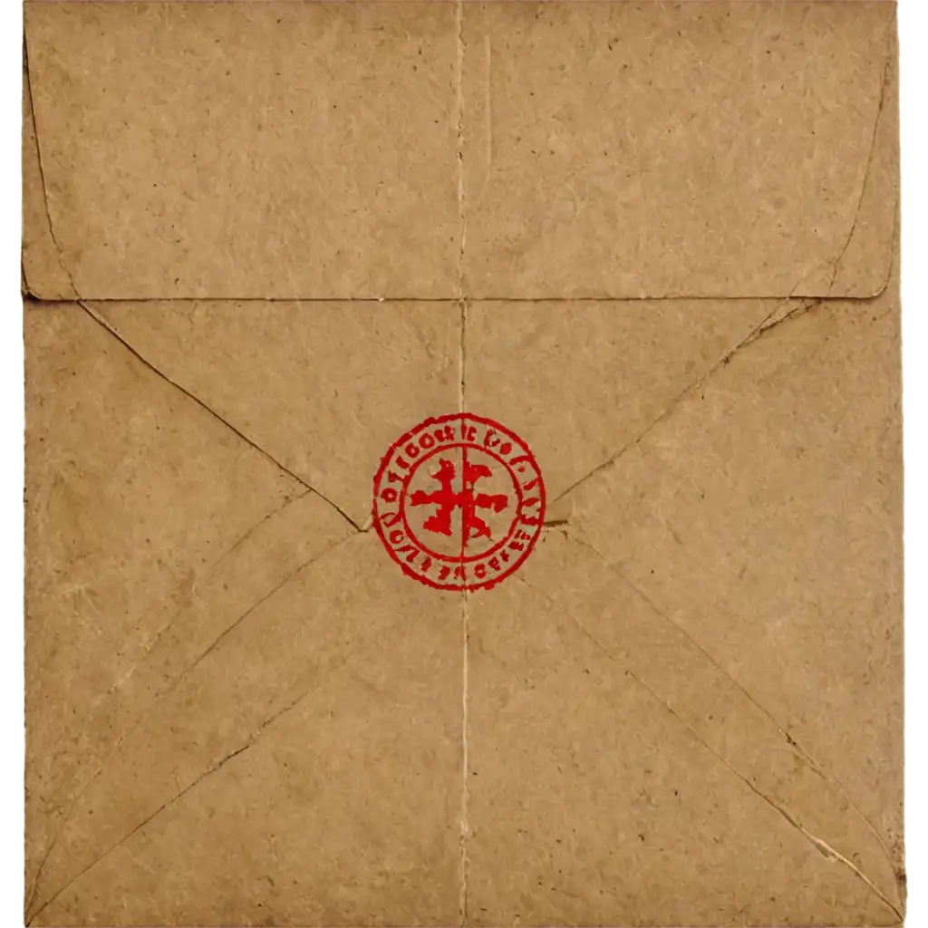 Create-a-PNG-Image-of-a-Brown-Envelope-from-the-Middle-Ages-with-a-Red-Seal-and-String