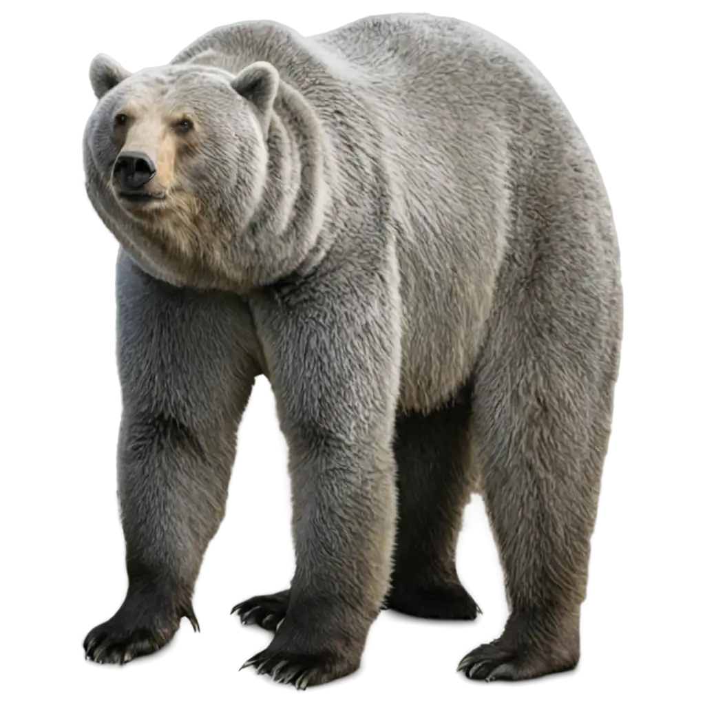 Gray-Bear-PNG-Image-Captivating-Wildlife-Illustration-for-Online-Content