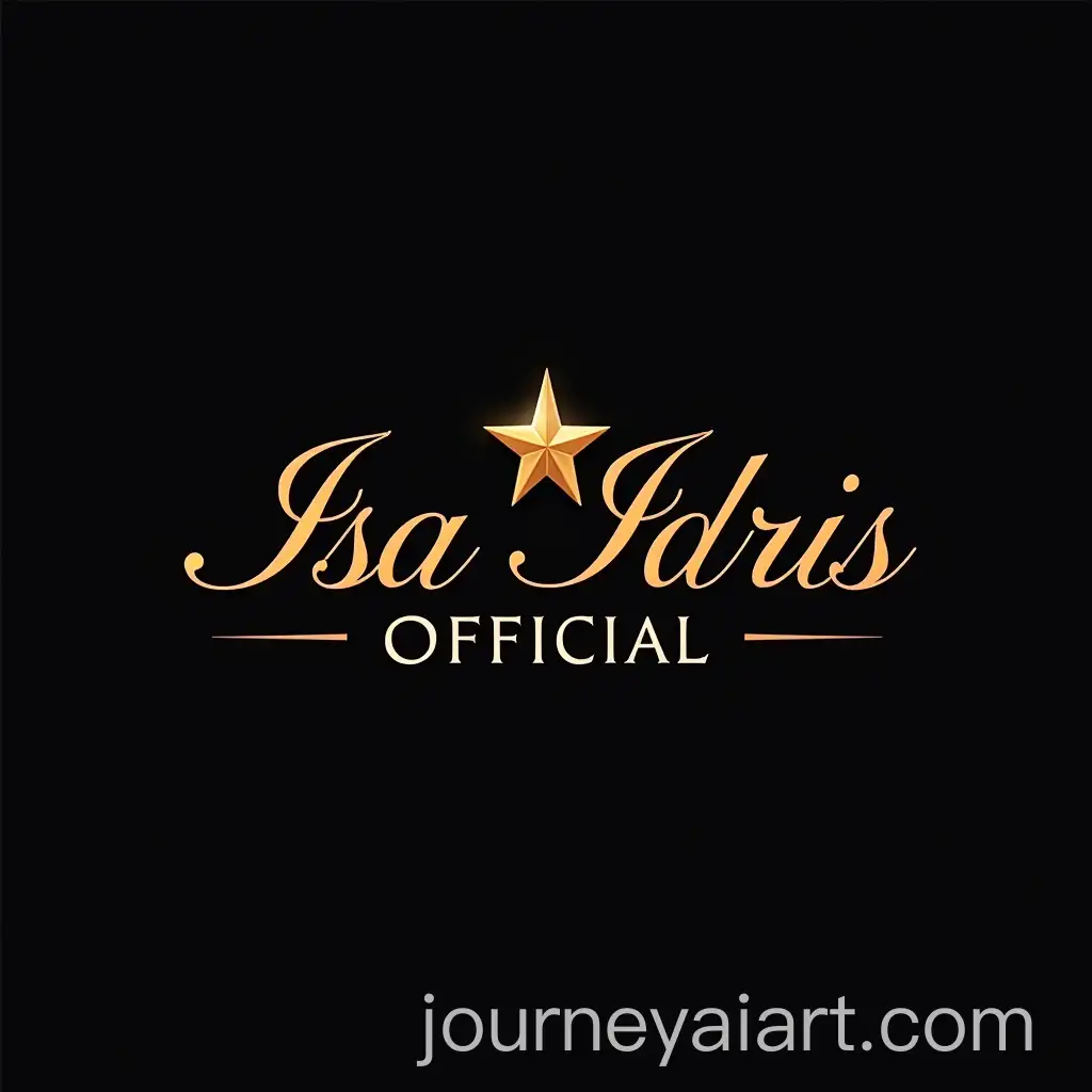 Elegant-Logo-Design-for-Isa-Idris-Official-Featuring-Curved-Text-and-Star