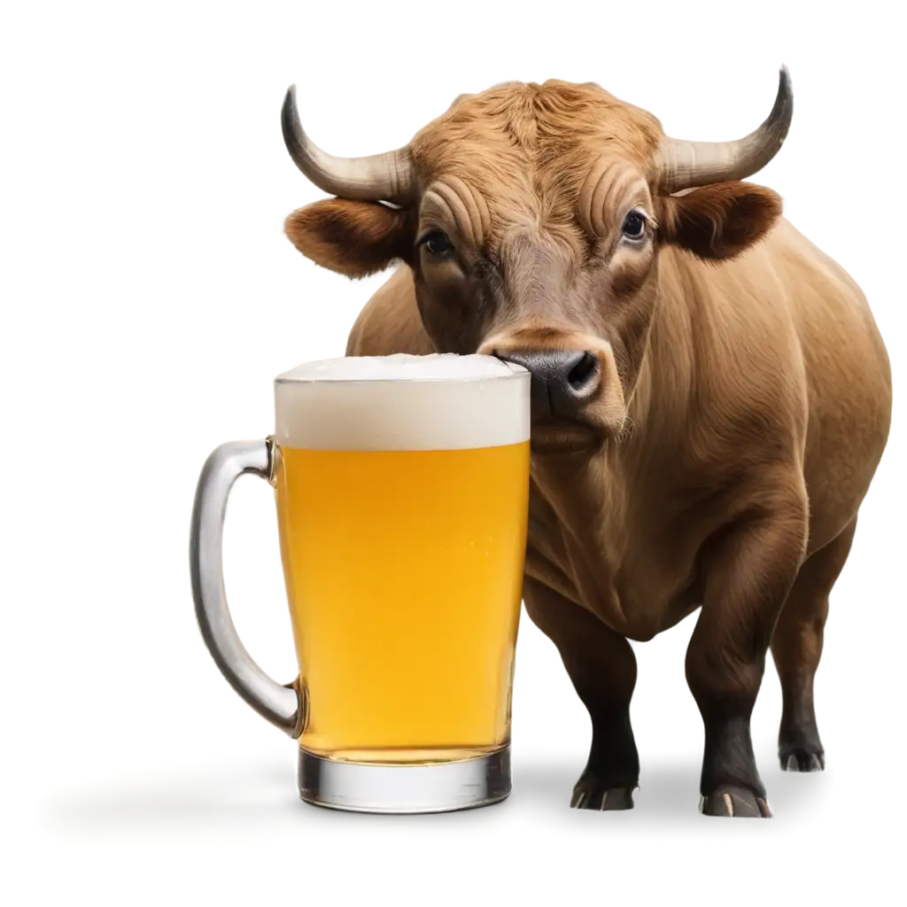 Bull-Drinking-Draft-Beer-PNG-Image-Refreshing-Illustration-of-Animal-Enjoying-a-Cold-Beverage