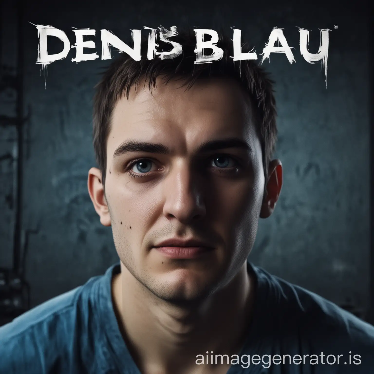 Gamer-Playing-Scary-Game-with-Denisblau-Inscription