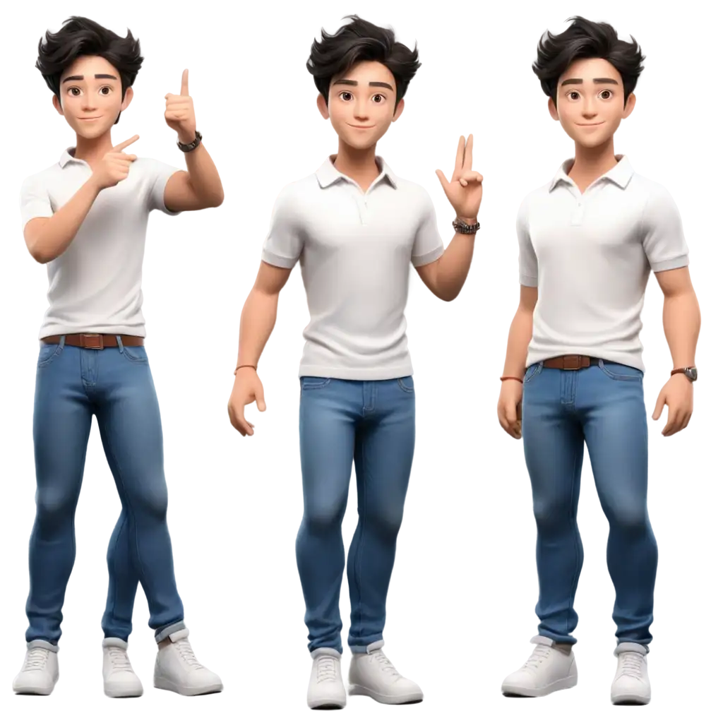 HighQuality-PNG-of-Korean-Boy-Model-in-Casual-White-Shirt-and-Jeans-with-Formal-Pose-and-MiddleParted-Hair