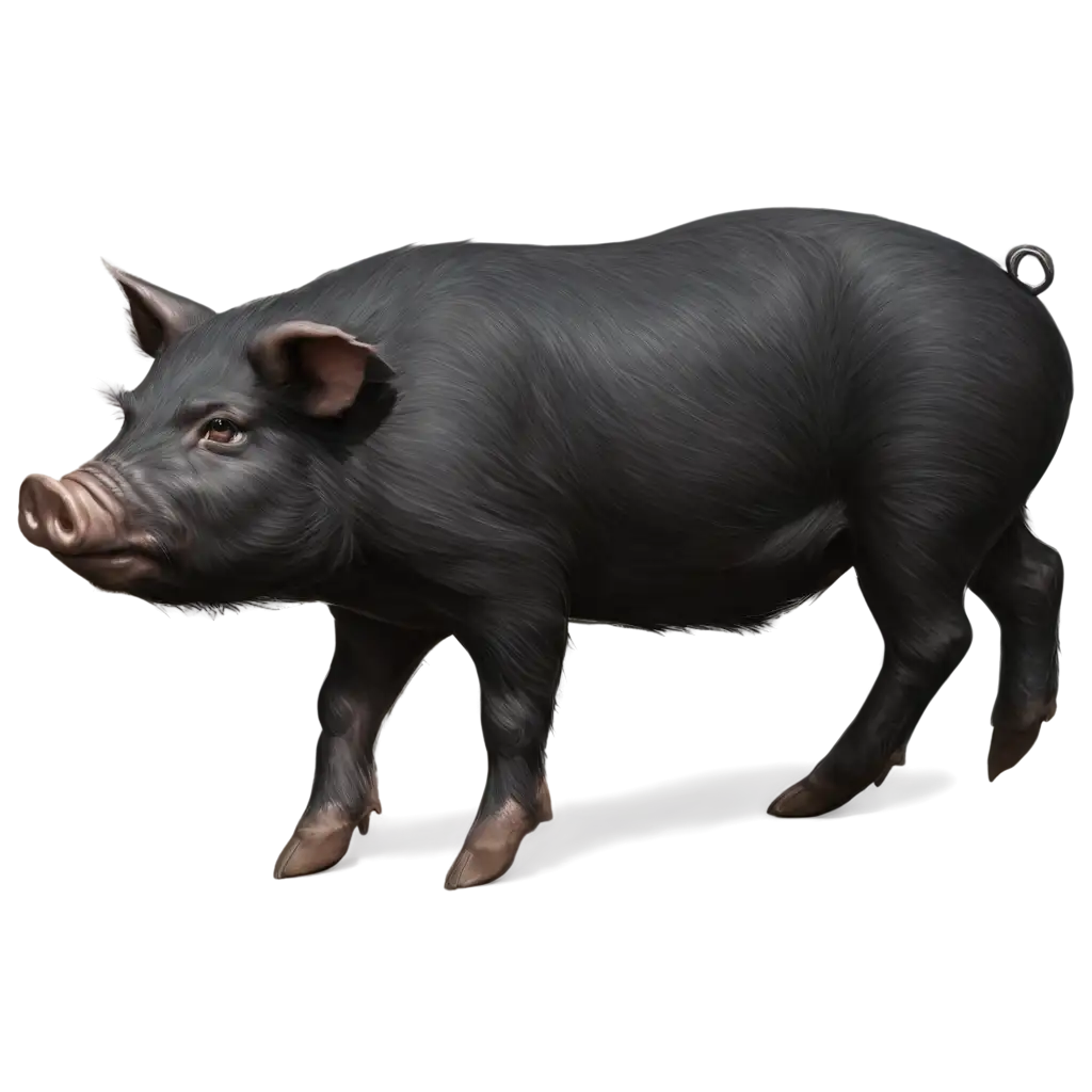 Realistic-Running-Black-Pig-PNG-Image-HighQuality-and-Versatile-for-Multiple-Applications