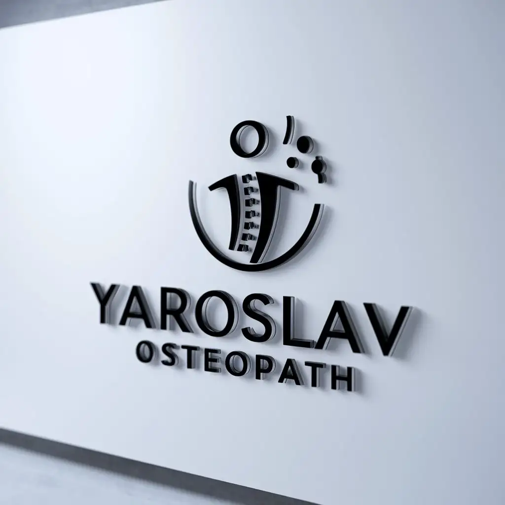 a logo design,with the text "Yaroslav osteopath", main symbol:Osteopathy,Moderate,be used in Beauty Spa industry,clear background