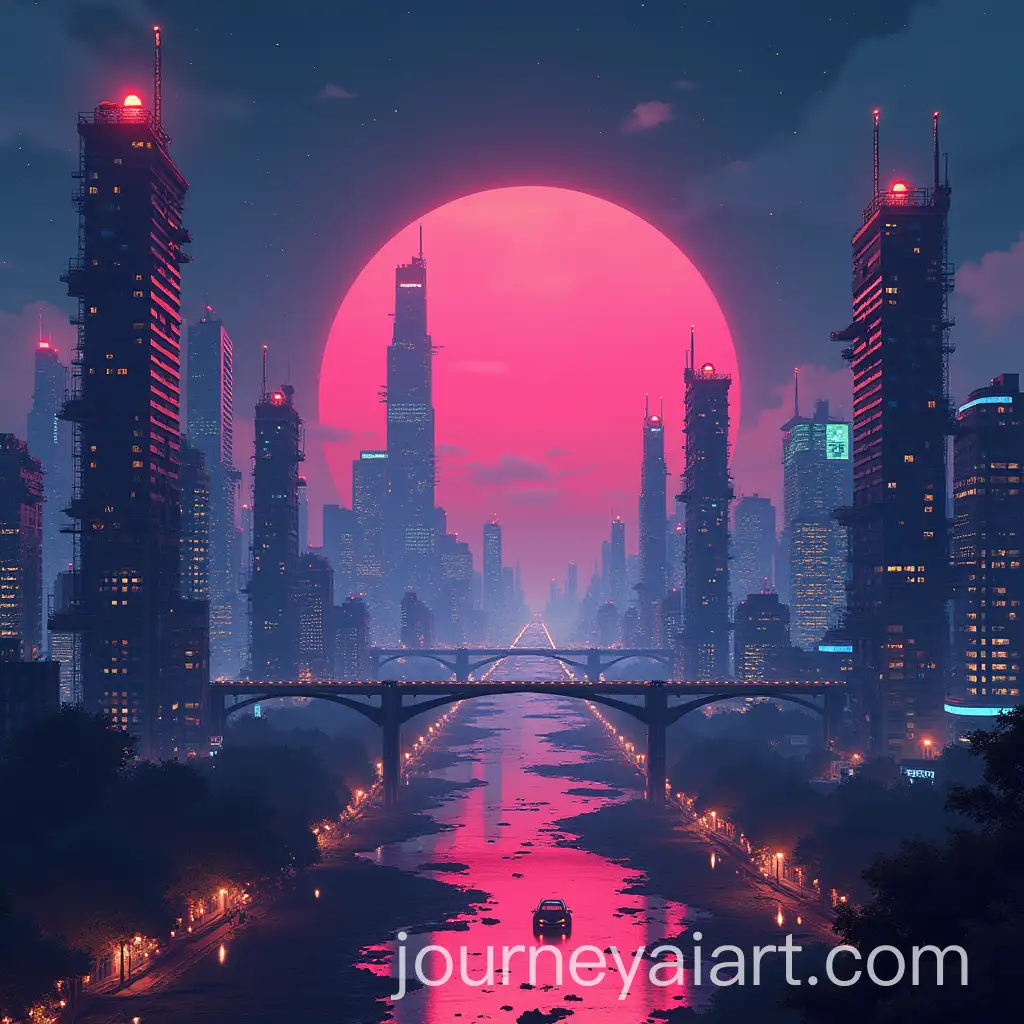 Futuristic-Retro-Cityscape-Banner-Design