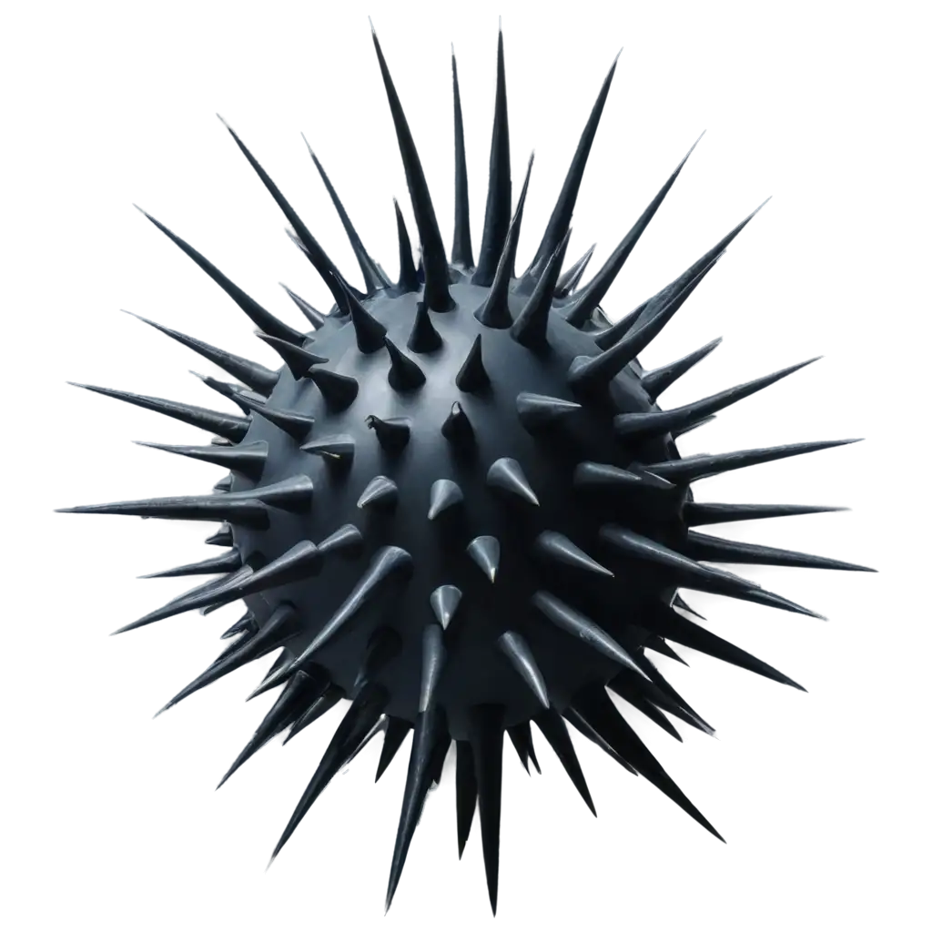 Black-Spiky-Ball-PNG-Image-Artistic-Concept-for-Digital-Creativity