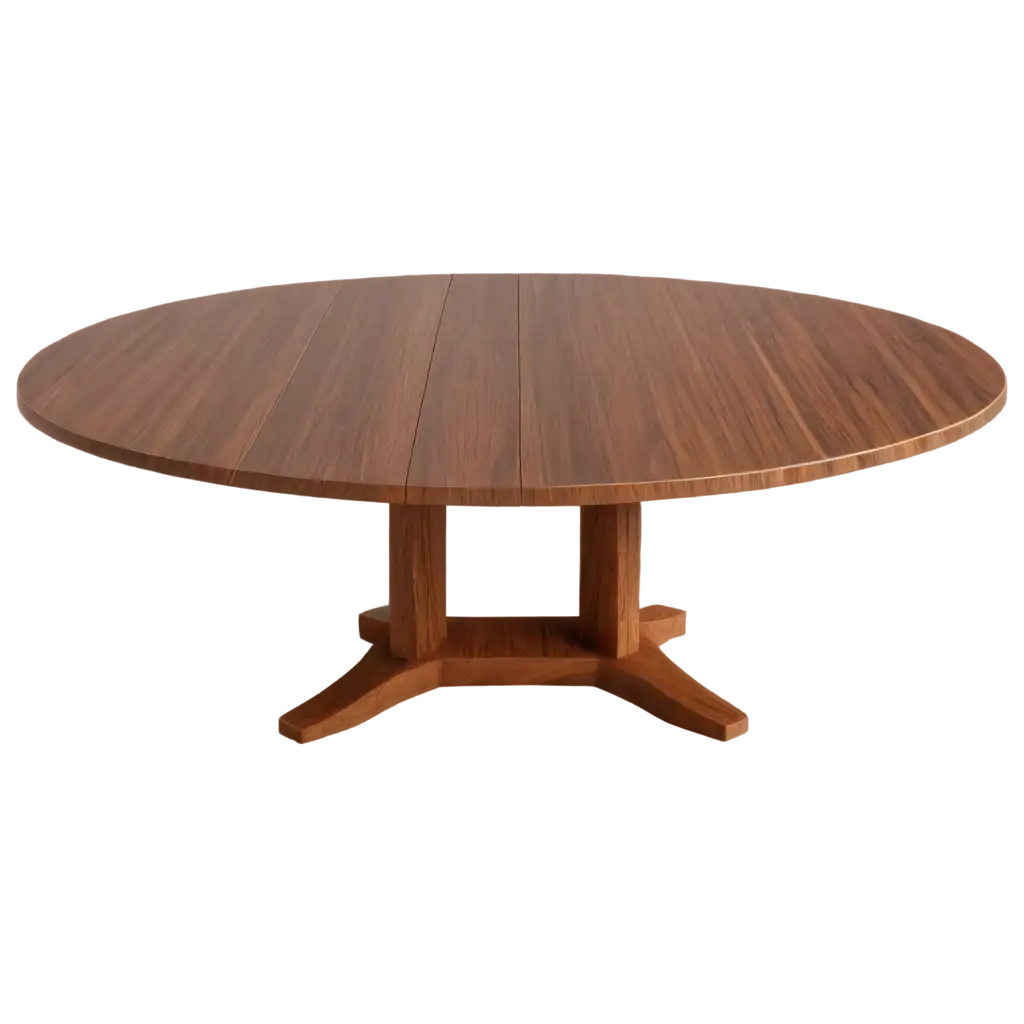 Photorealistic-Round-Wooden-Brown-Table-PNG-Image-for-Versatile-Applications