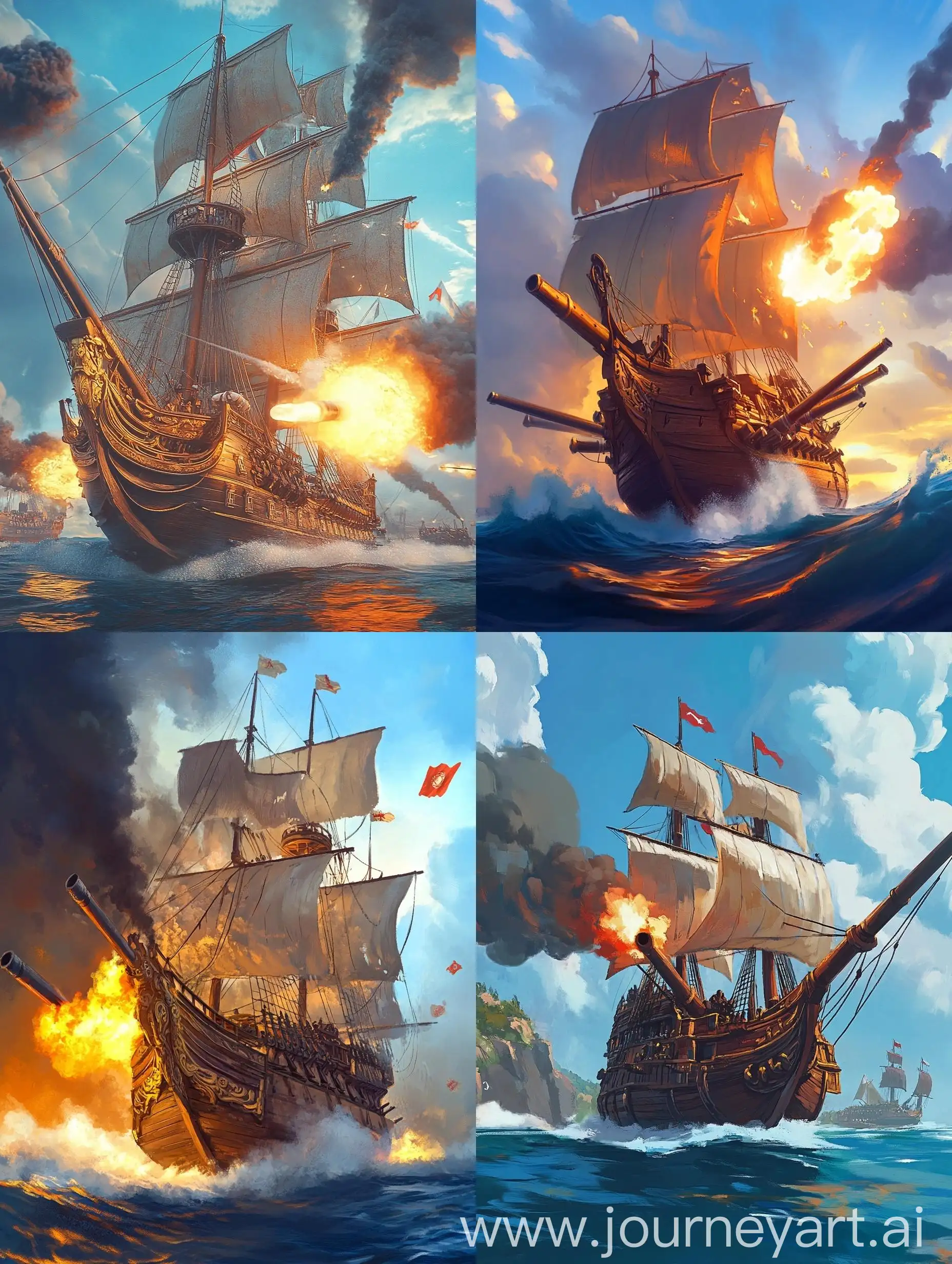 Pixarstyle-Galleon-Firing-Cannons-in-Dramatic-Action-Scene