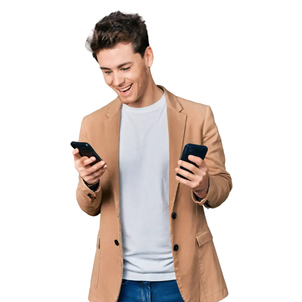 Happy-Man-Using-a-Phone-PNG-Image-HighQuality-Clear-and-Versatile-Format