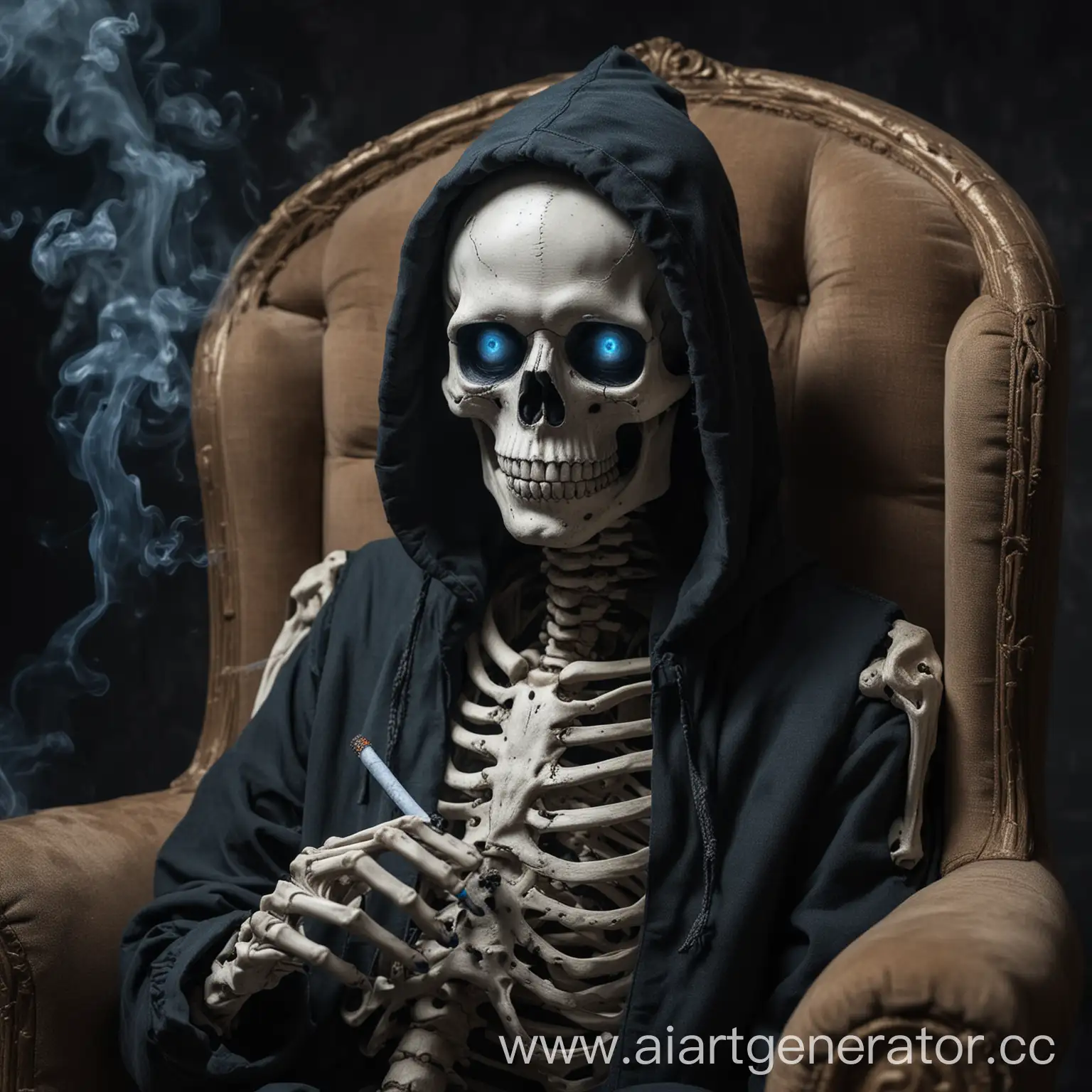 Blueeyed-Skeleton-Smoking-Cigarette-in-Armchair