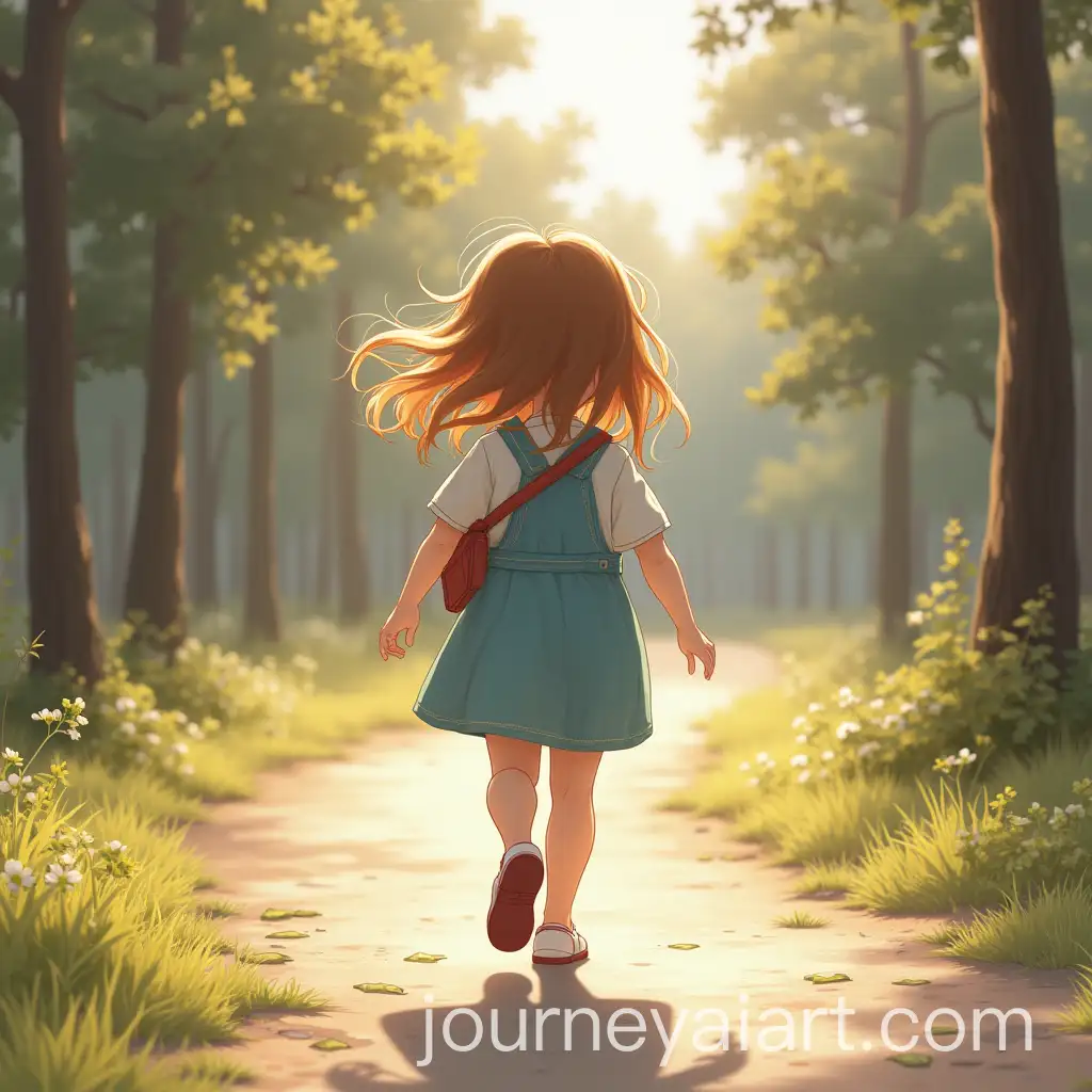 Young-Girl-Walking-Outdoors-in-Nature