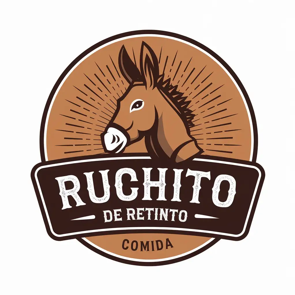 LOGO-Design-for-Ruchito-de-Retinto-Donkey-Icon-with-a-Focus-on-Food-Industry