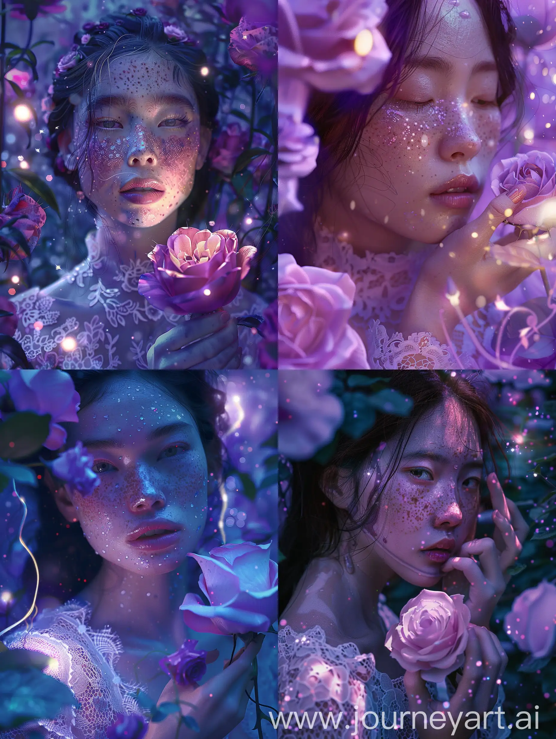 Enchanted-Garden-Portrait-of-Vietnamese-Woman-with-Purple-Roses